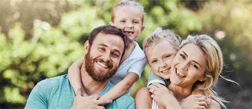 family smiling